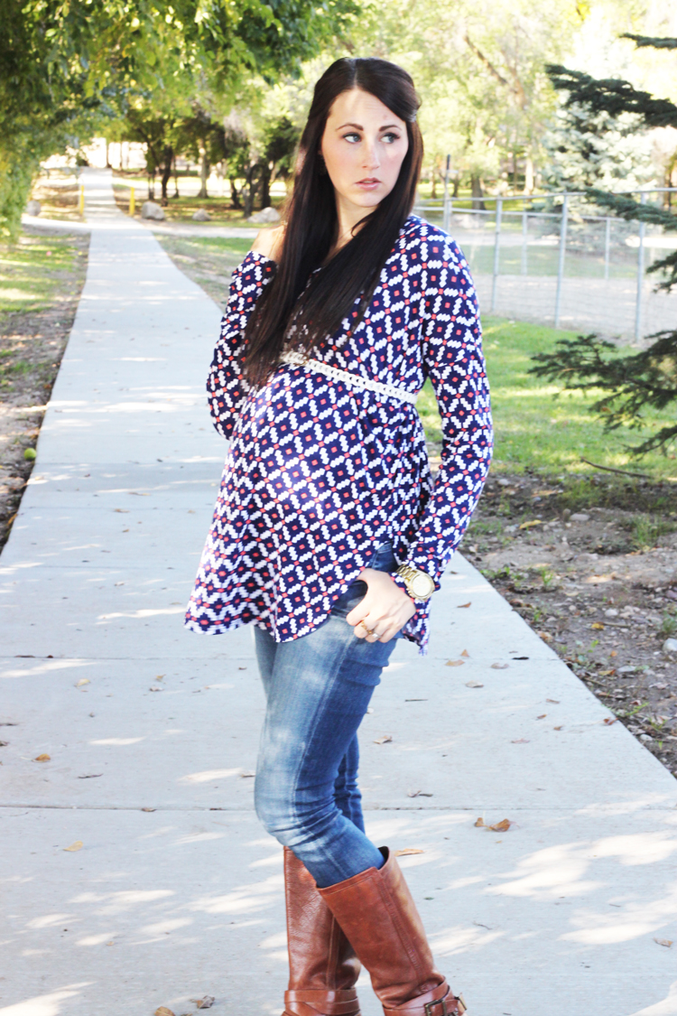 Patterned-Maternity-Top-1