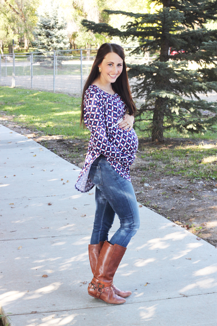 Patterned-Maternity-Top-4